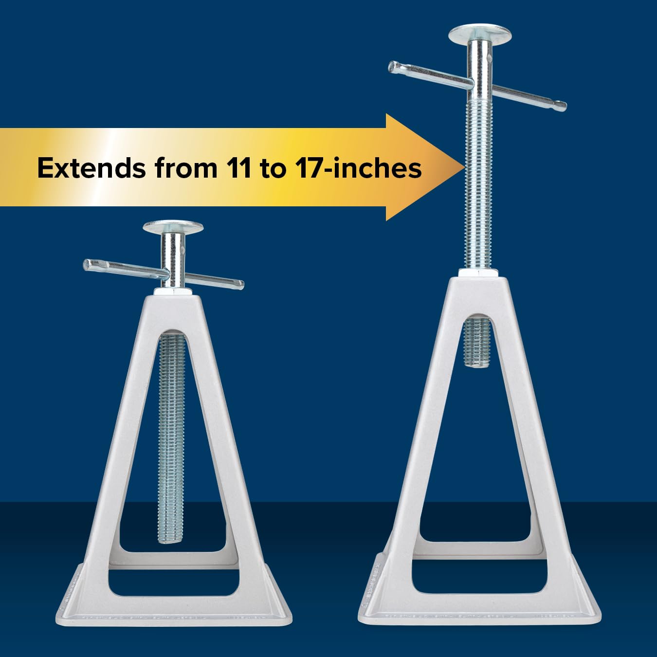 Camco Stack Jacks Aluminum — Stabilize & Position Your RV, Trailer Or Camper —Supports Up to 6,000 lb — Extends 11" - 17" — Pack of 4 (44560)