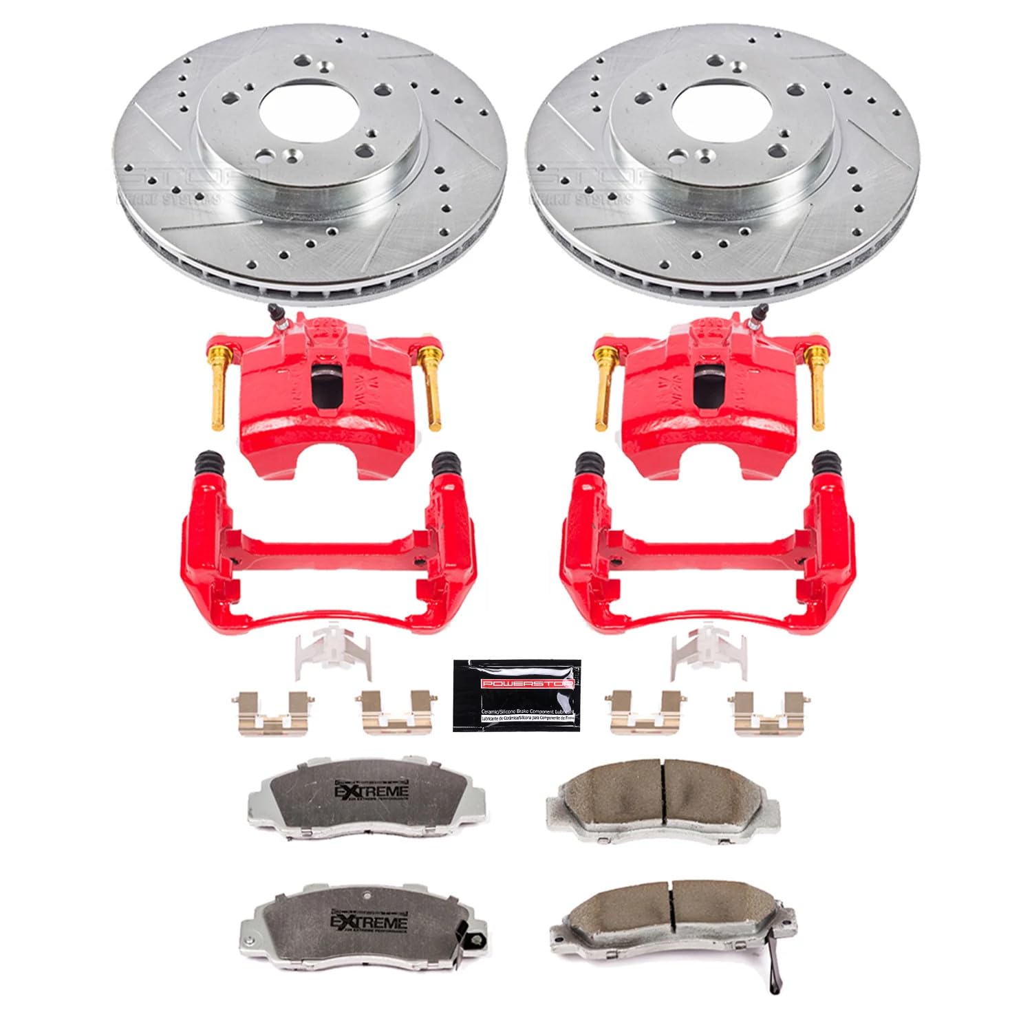 Power Stop 1-Click Performance Front Brake Kit with Calipers For Ford F-250 Super Duty 2012, KC6545 Ford F-350 Super Duty 2012 [Model Specific]