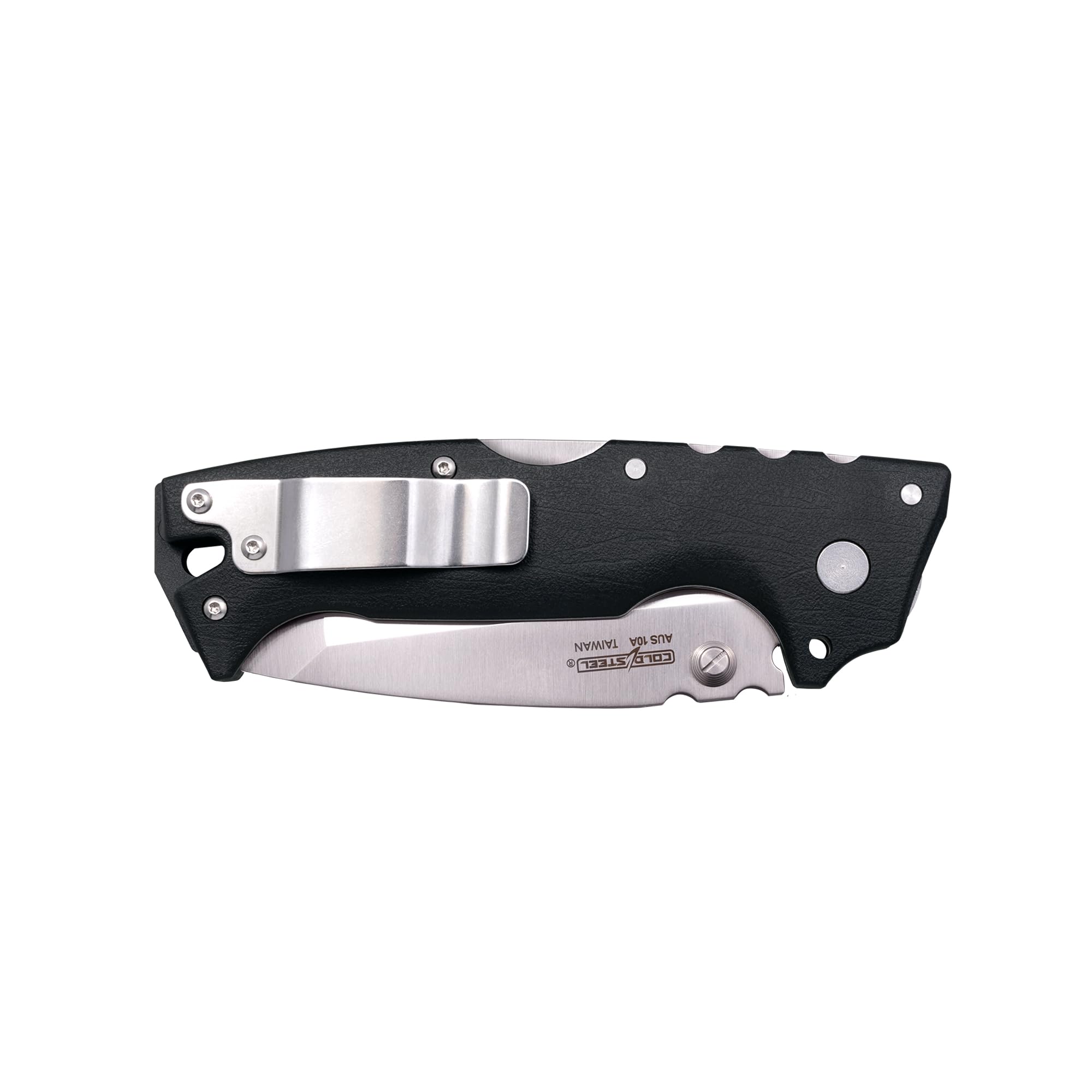 AD-10 Lite COLD STEEL 3.5" AUS10A Steel Ultra-Sharp Tanto Point Blade 5.25" GFN Handle Tactical Folding Knife - Tri-Ad Locking Mechanism