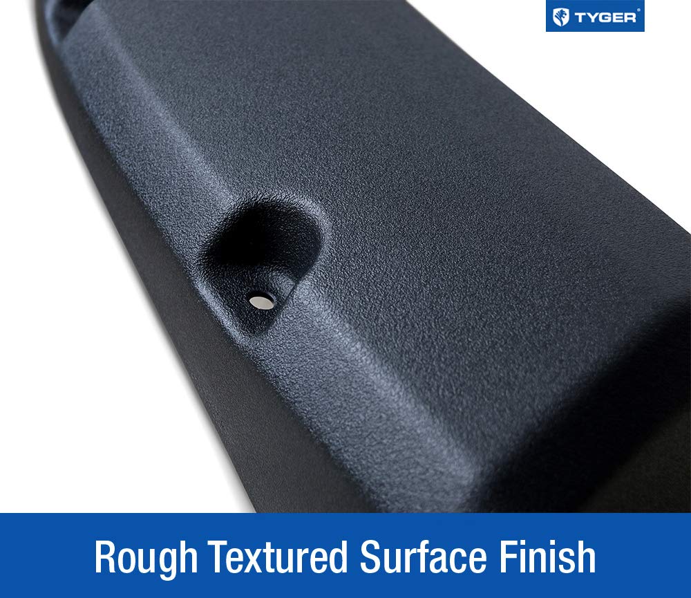 Tyger Auto Fender Flares 1999-2006 Compatible with Chevy Silverado GMC Sierra 1500 2500 3500HD (Incl. 2007 Classic) Fleetside, Rough Textured Bolt-Riveted Style 4pc | TG-FF8C4057
