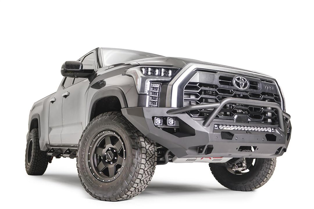 Fab Fours Matrix Front Bumper TT22-X5452-1 fits 22-23 Toyota Tundra - 2 Stage Black Powder Coated - w/Pre-Runner Guard
