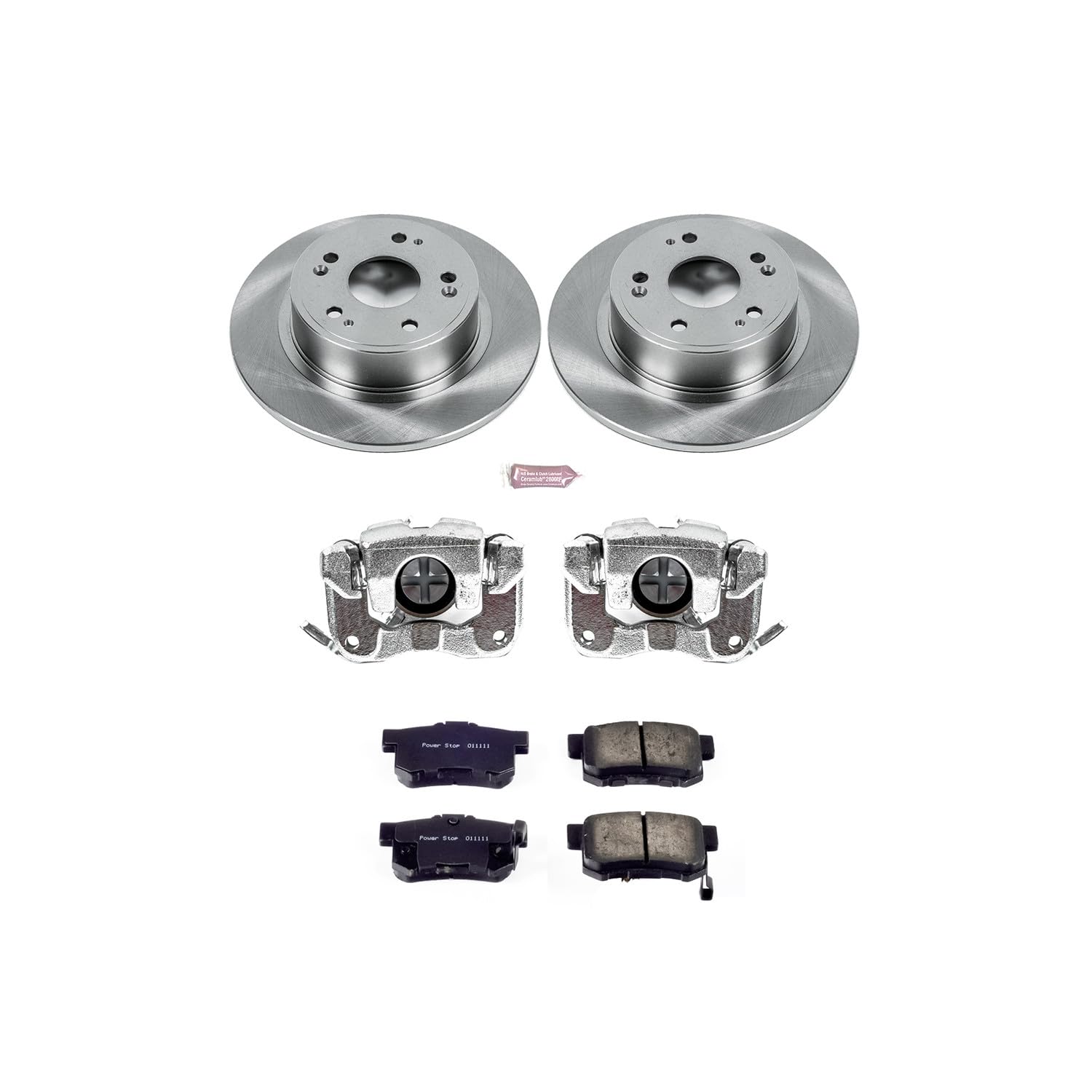 Power Stop KCOE3128A Replacement Autospeciality Rear Caliper Kit- OE Rotors | Ceramic Brake Pads | Calipers For Acura ILX 2016-2018 [Vehicle Specific]
