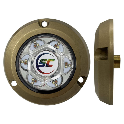 SC2 Series Shadow-Caster Bronze Surface Mount Underwater Light - Full-Color