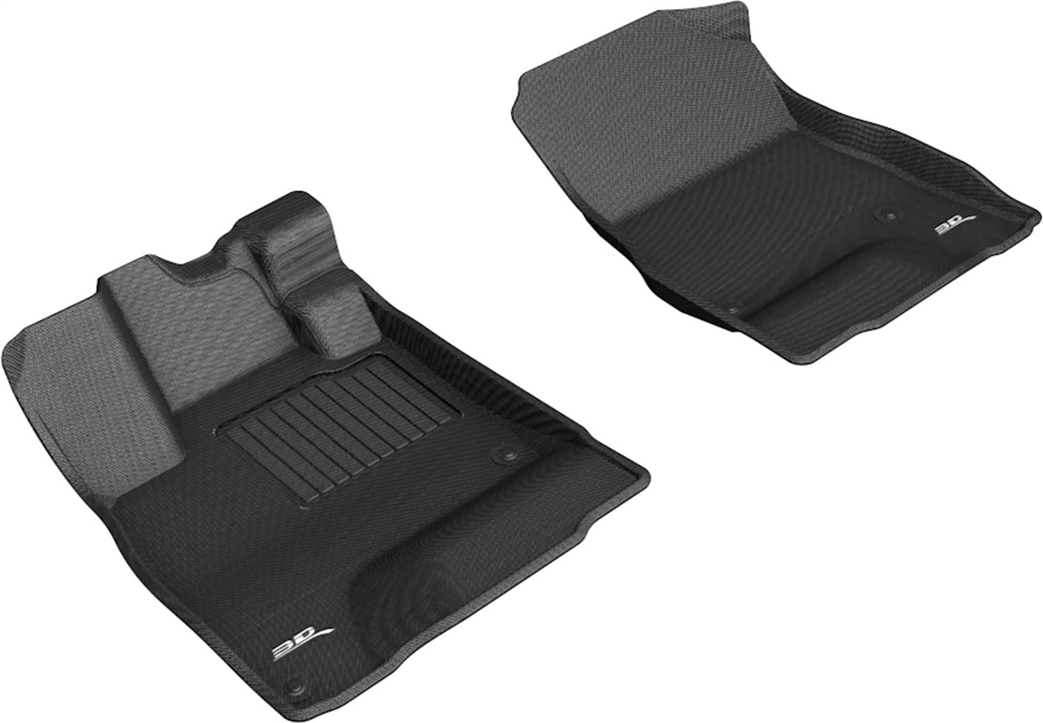 3D MAXpider Kagu Custom Fit Floor Mat (Black) Compatible with Honda Clarity Plug-In Hybrid 2018-2021 - Front Row