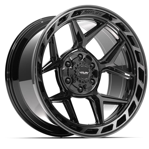 4Play Wheels 4P55-20100-6D55-18BBT: 20X10 Gen3 4P55 6X135Mm & 6X5.5" -18Et In Gloss Black W/Brushed Face & Tinted Clear