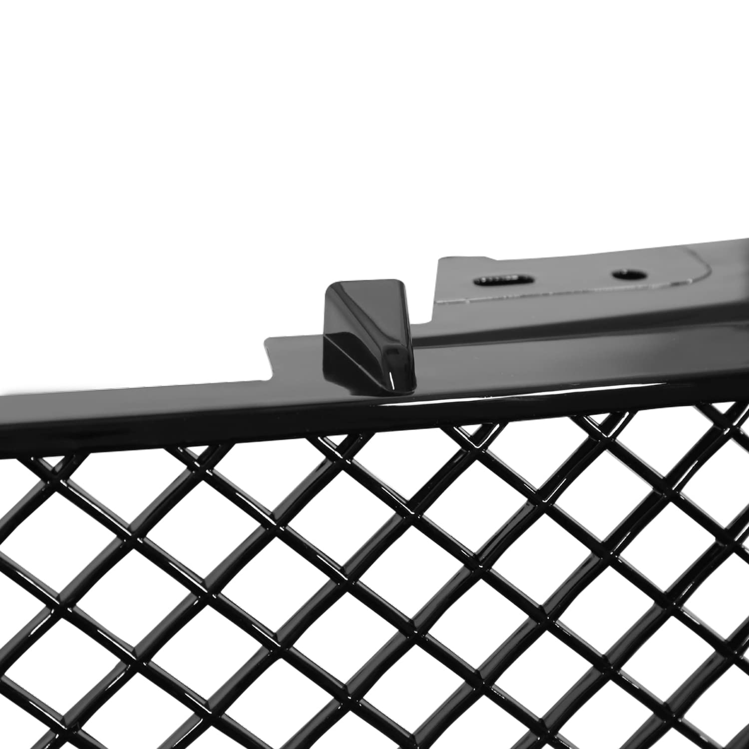 Glossy Black Mesh Front Bumper Grille Spec-D Tuning Compatible with 2007-2013 GMC Sierra 1500 / Denali / 2009-2013 Hybrid Models