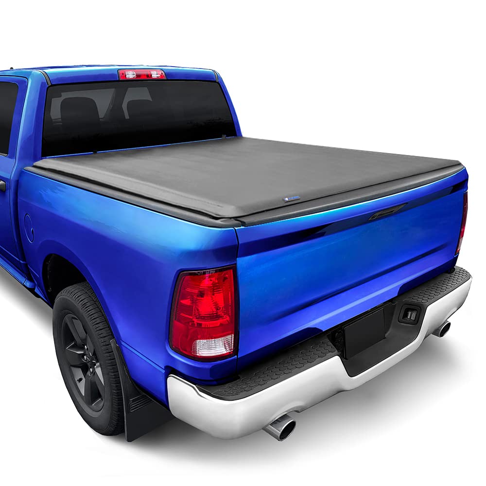Tyger Auto T1 Truck Bed Soft Roll-up Tonneau Cover Compatible with 2009-2018 Dodge Ram 1500; 2019-2025 Classic | 5'7" (67") Bed | TG-BC1D9018