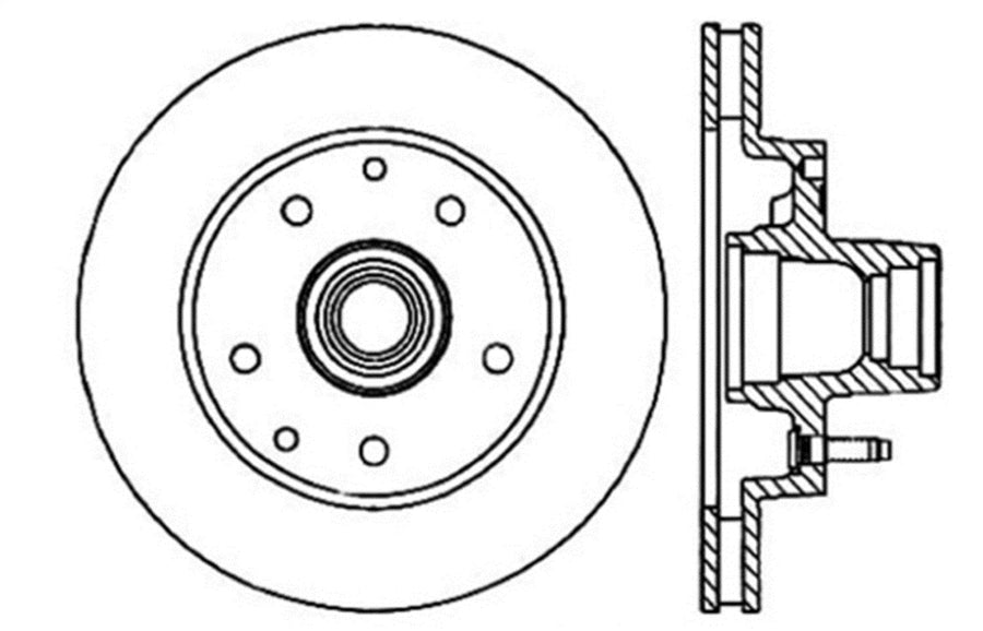 Sport Drilled/Slotted Brake Rotor StopTech 127.66017L (Front Left), 1 Pack