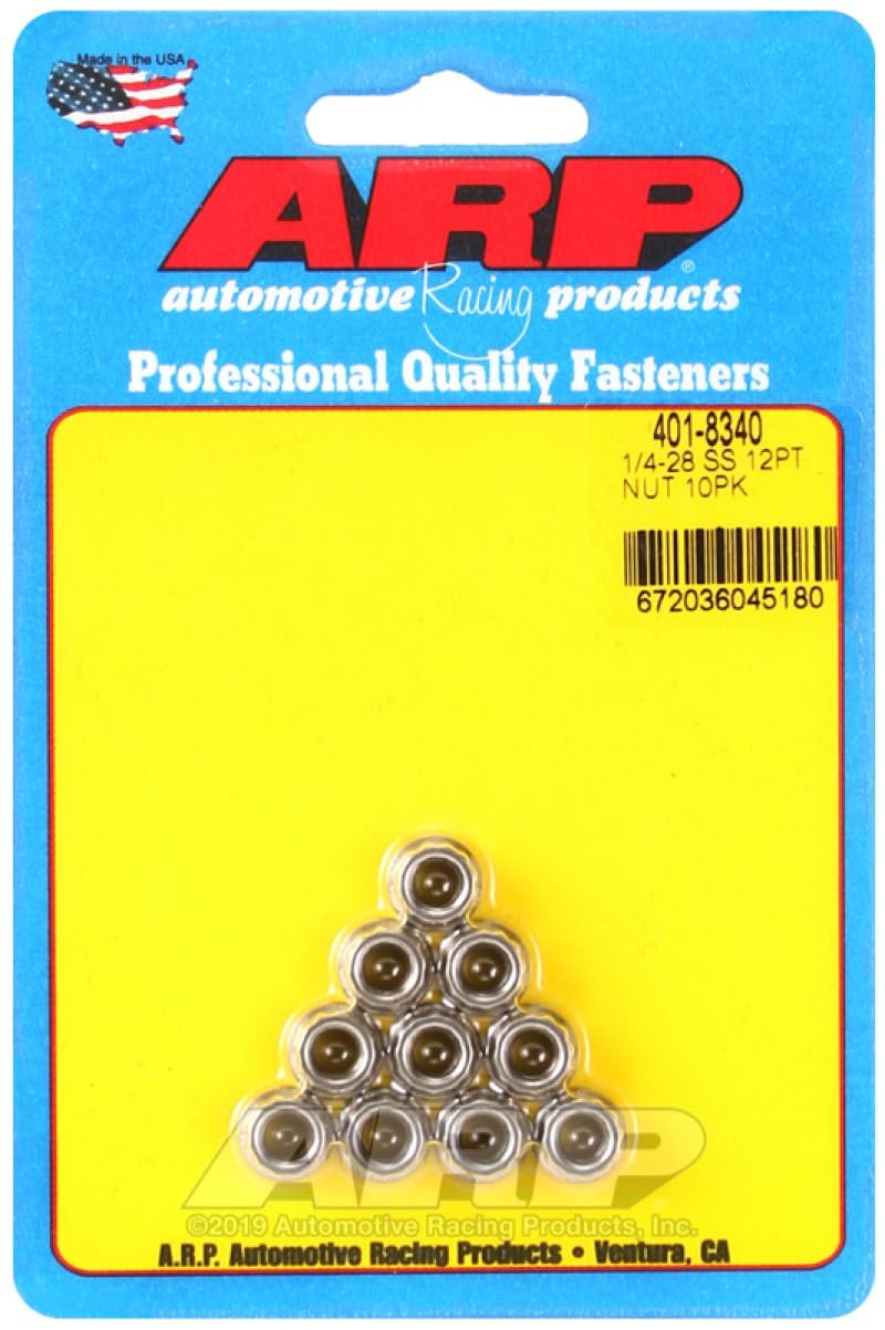 Nut Kit ARP 401-8340 (1/4-20 SS 12pt nut)