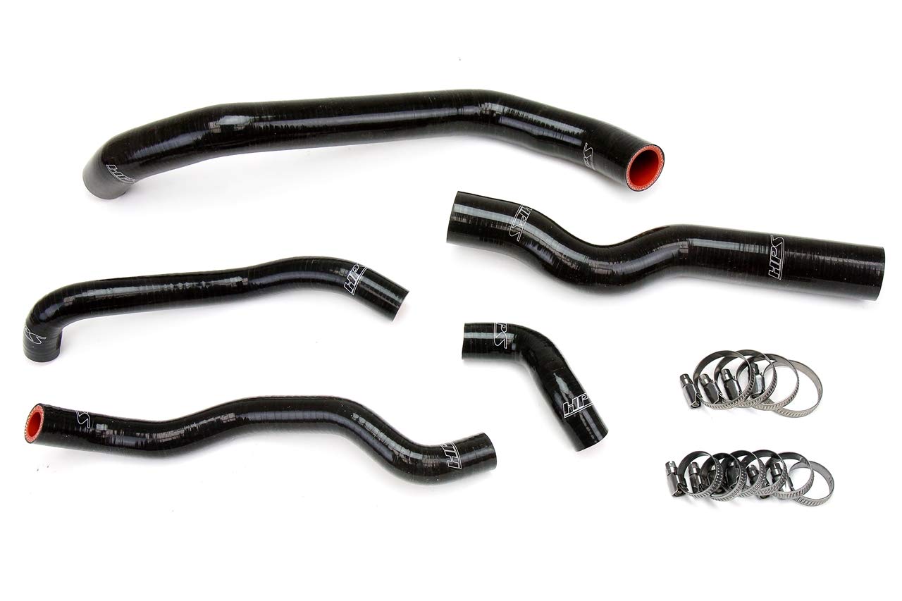 HPS Reinforced Black Silicone Radiator + Heater Coolant Hose Kit 57-1973-BLK