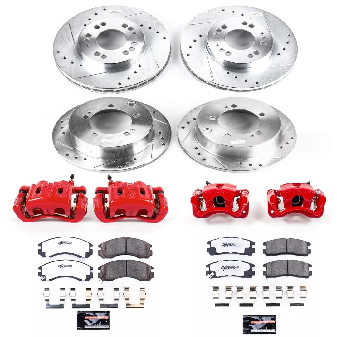 Power Stop KC802-26 Z26 Street Warrior Front & Rear Brake Kit Eagle Mitsubishi For Eagle Talon 1995-1997 Mitsubishi Eclipse 1995-1999 [Vehicle Specific]