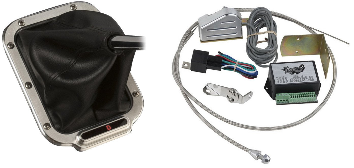 Lokar Horizontal Rectangular CINB-1789 Cable Operated LED Boot Indicator with Boot Kit for 4L6 Transmission