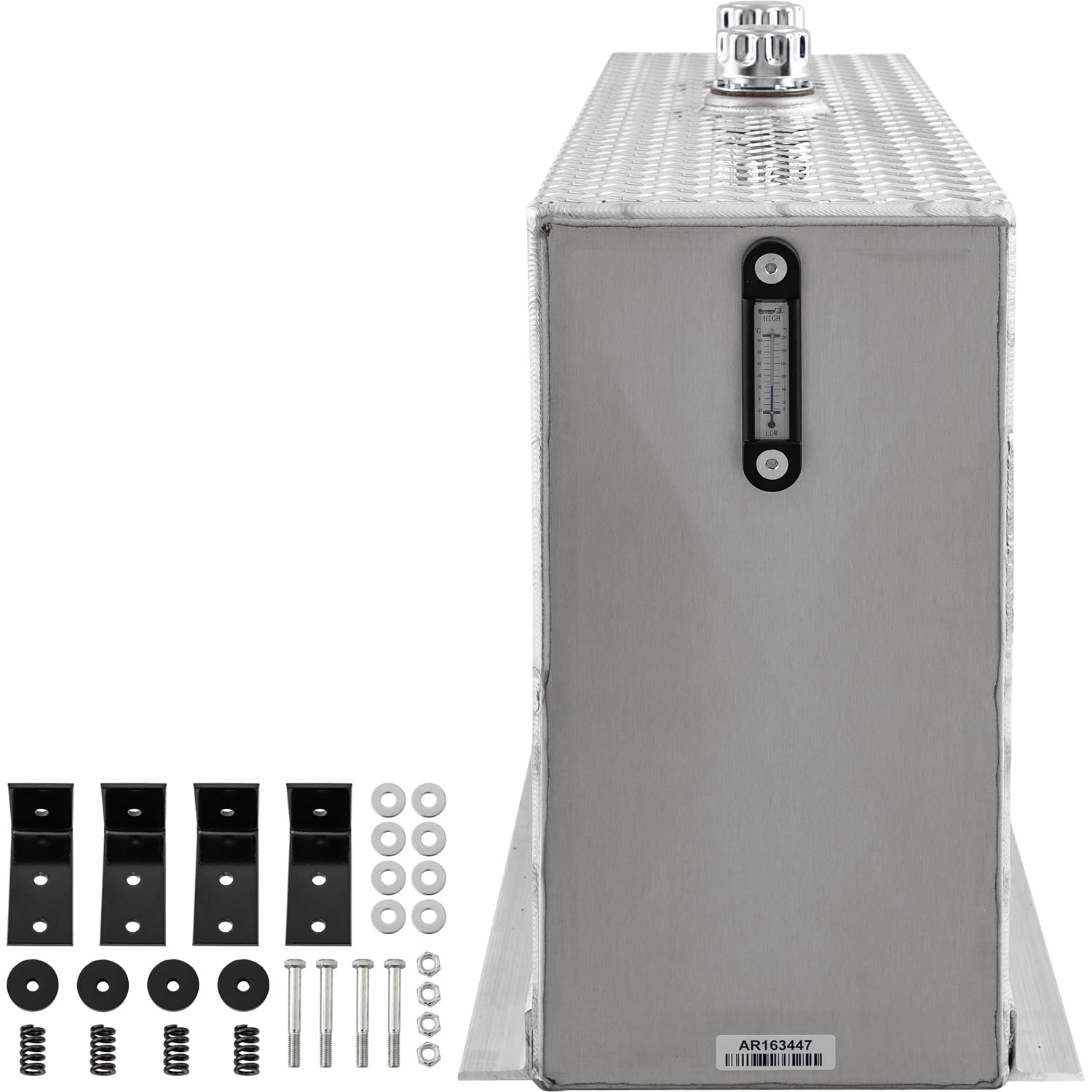 Buyers Products 50 Gallon UR50A Upright Aluminum Hydraulic Reservoir, Lightweight, With Baffles & Sight Gauge, Hydraulic Tank for Trucks