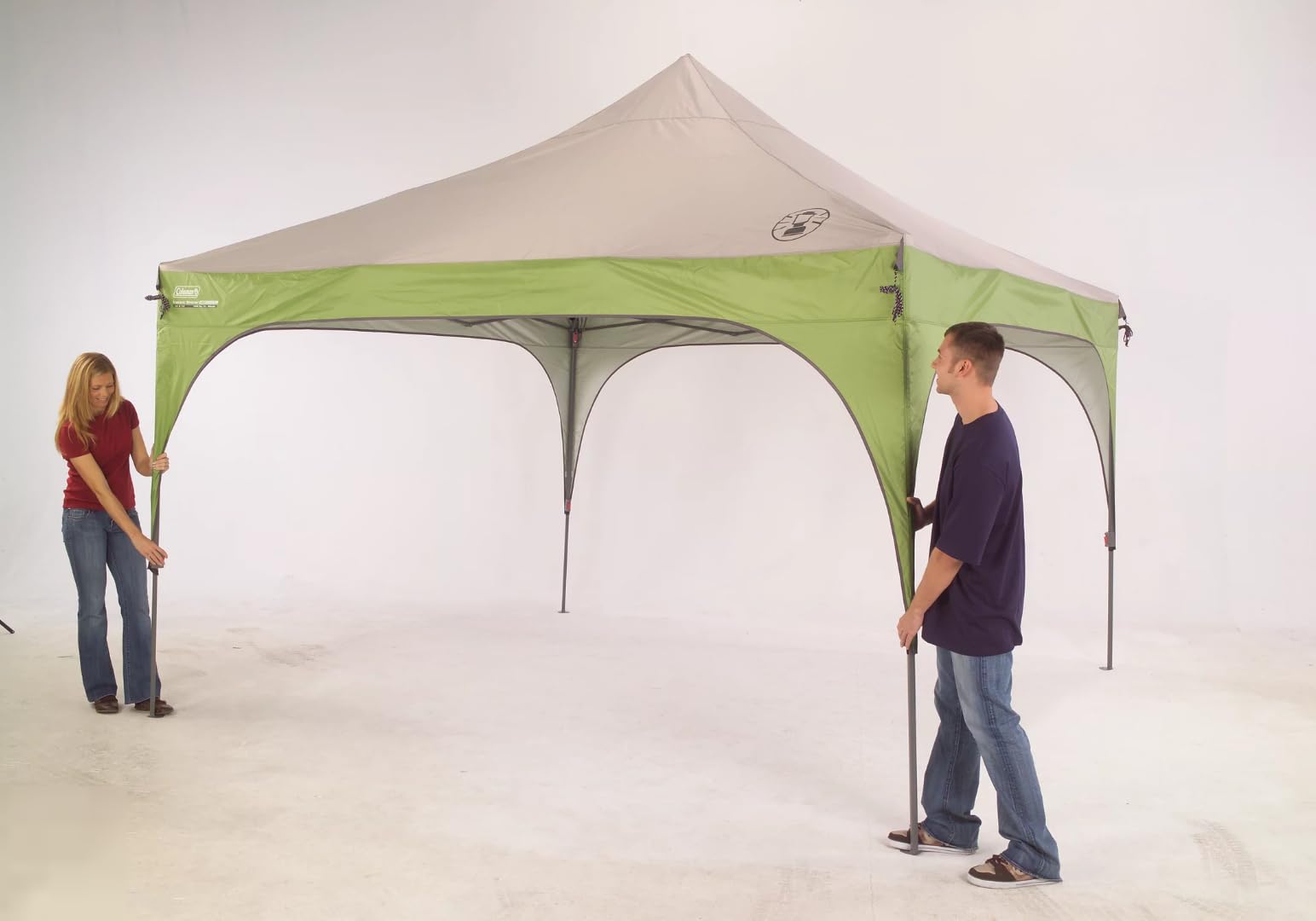 Coleman Sun Shelter Canopy with Instant Setup, Wheeled Carry Bag Sets Up in About 3 Mins, 7x5ft, 10x10ft, or 12x12ft for Sporting Events, Tailgating, Camping, & More
