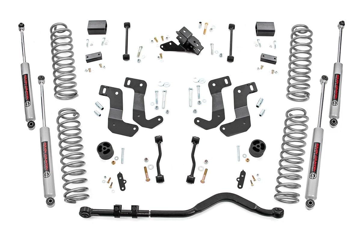 3.5" Rough Country Lift Kit w/N3 Shocks for Jeep Wrangler JL Unlimited (2020-2023) EcoDiesel 4-Door - Fits up to 35" Tires