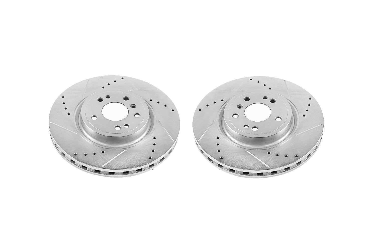 Power Stop EBR1460XPR Evolution Front Drilled and Slotted Rotor Pair For Mercedes-Benz GLE300d, Mercedes-Benz GLE350, Mercedes-Benz GLE3, Mercedes-Benz ML, Mercedes-Benz ML350 [Model Specific]