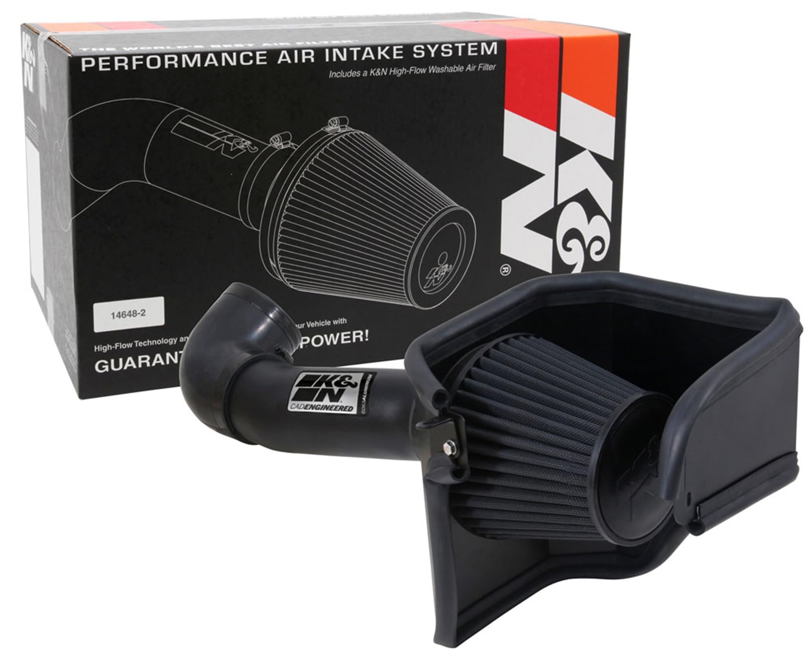 Cold Air Intake System K&N: Dry-Flow Air Filter, Increase Performance & Acceleration: Compatible with 2005-2023 CHRYSLER/DODGE, 300C, Challenger, Charger, Magnum, 71-1542