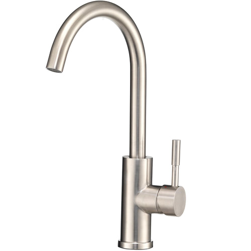 Dura Faucet Gooseneck Streamline RV Kitchen Faucet - Brushed Satin Nickel