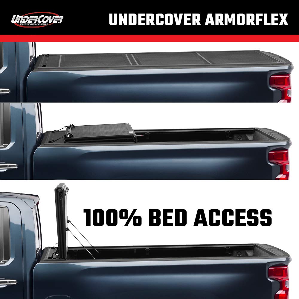 UnderCover RealTruck ArmorFlex Hard Folding Truck Bed Tonneau Cover | AX32004 | Fits 2002 - 2018, 2019 - 2020 Classic Dodge Ram 1500 6' 4" Bed (76.3")