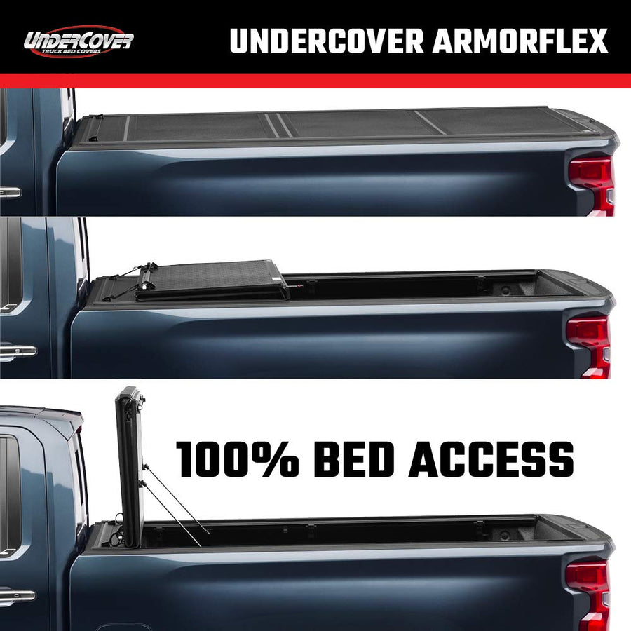 UnderCover RealTruck ArmorFlex Hard Folding Truck Bed Tonneau Cover | AX32004 | Fits 2002 - 2018, 2019 - 2020 Classic Dodge Ram 1500 6' 4" Bed (76.3")