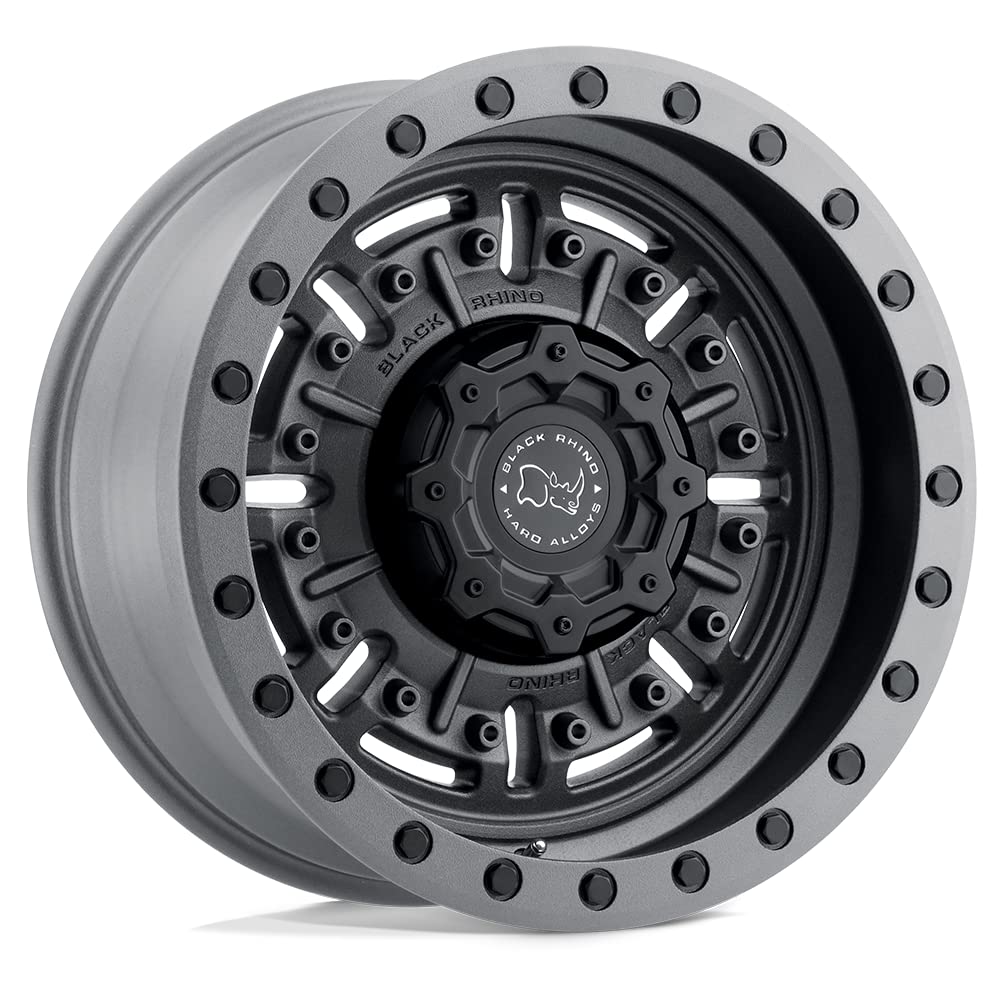Hard Black Rhino Alloys ABRAMS 17X8.5, 6X5.5, 4.04, 18mm TEXTURED MATTE GUNMETAL - 1785ABR-86140G12