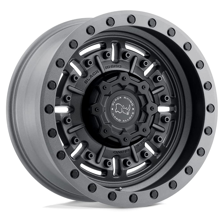 Hard Black Rhino Alloys ABRAMS 17X8.5, 6X5.5, 4.04, 18mm TEXTURED MATTE GUNMETAL - 1785ABR-86140G12