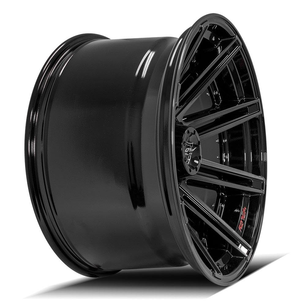 22 Inch 4PLAY Wheels 4P08 Rim Fits 6x135 & 6x139.7 22x12 Gloss Black Brushed with Tinted Clear (1)