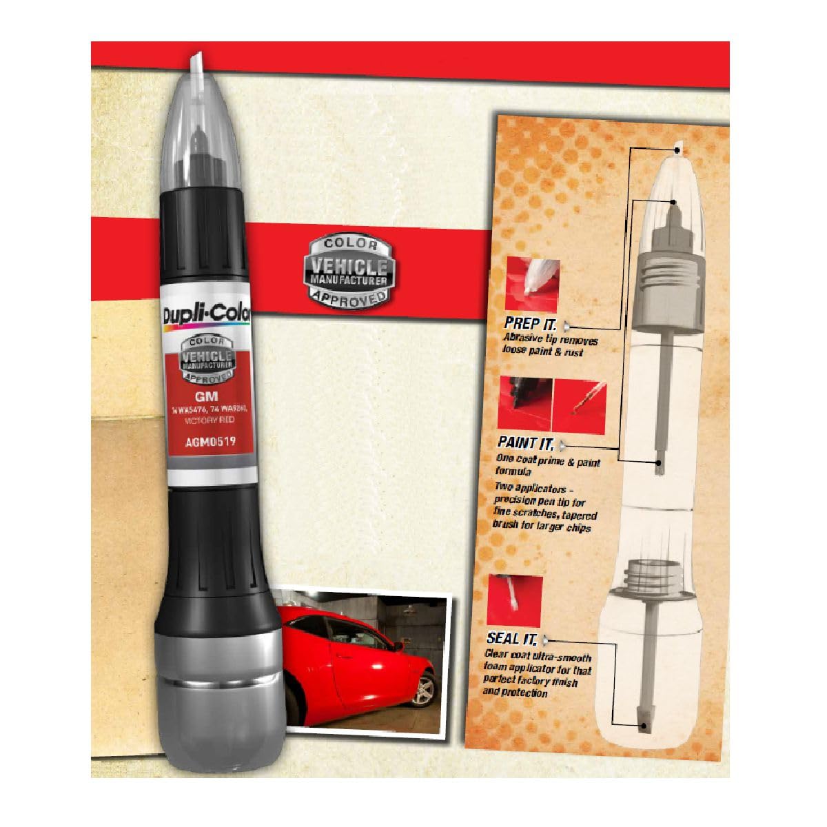 Dupli-Color Scratch Fix ANS0583 All-In-1 Exact-Match Automotive Touch-Up Paint – Nissan Cloud White – 0.25 oz. Paint Pen