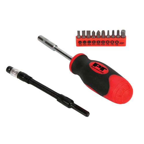 W1728 Performance Tool Bit Driver Set, 12 Piece - Includes Chrome Vanadium Steel Bits for Precise Screwdriving and Repair Jobs
