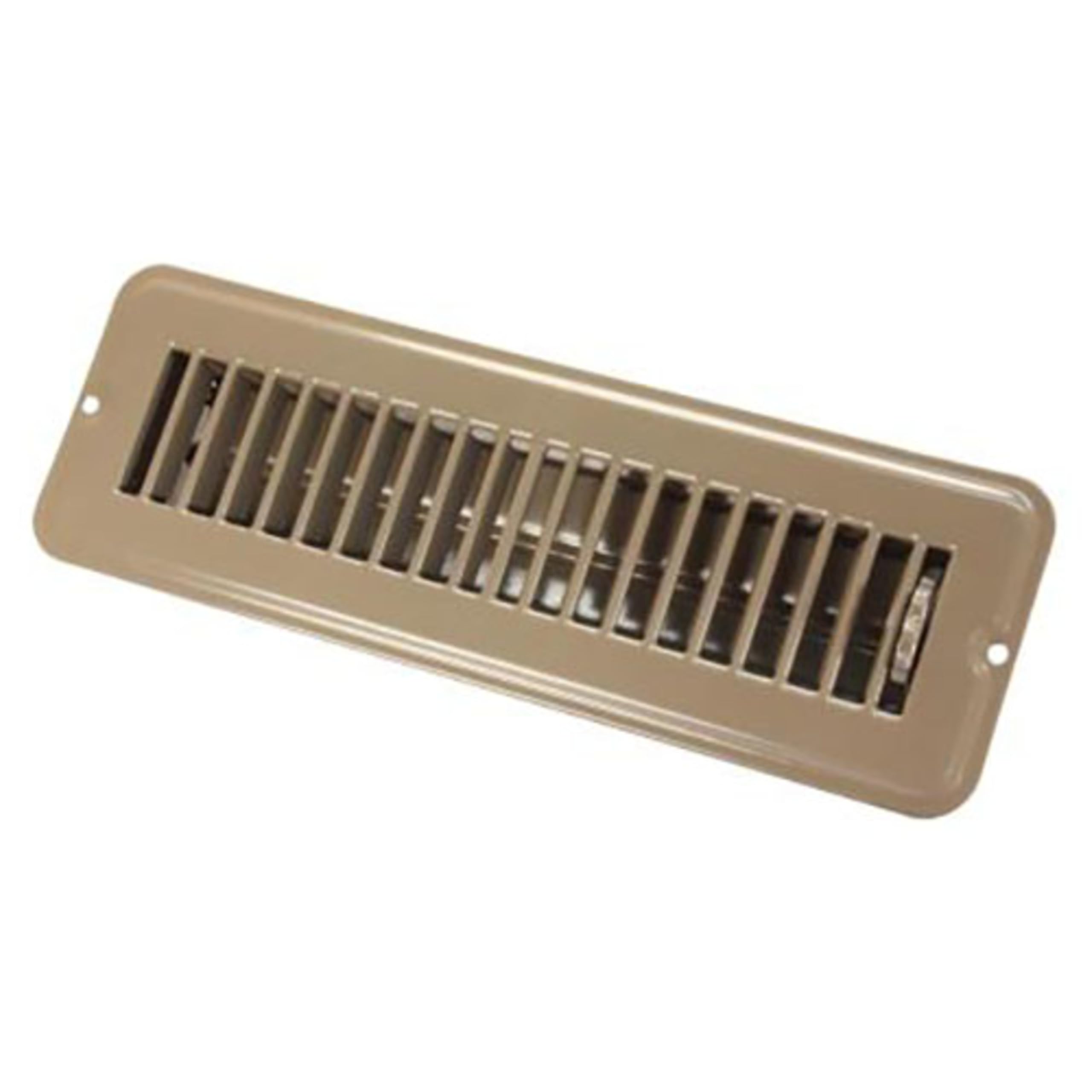 Dampered JR Products Floor Register - 2" x 10", Brown