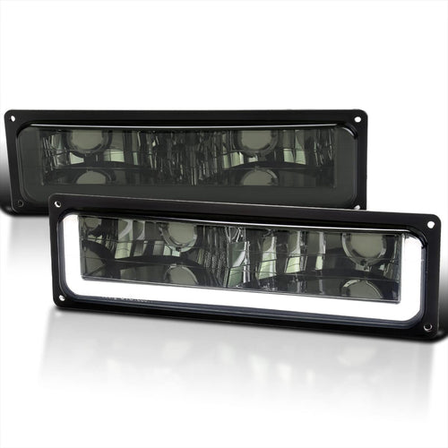 Smoke LED SPEC-D TUNING Bumper Lights Signal Lamps Compatible with 1988-1999 GMC C/K Chevy C10 1500 2500