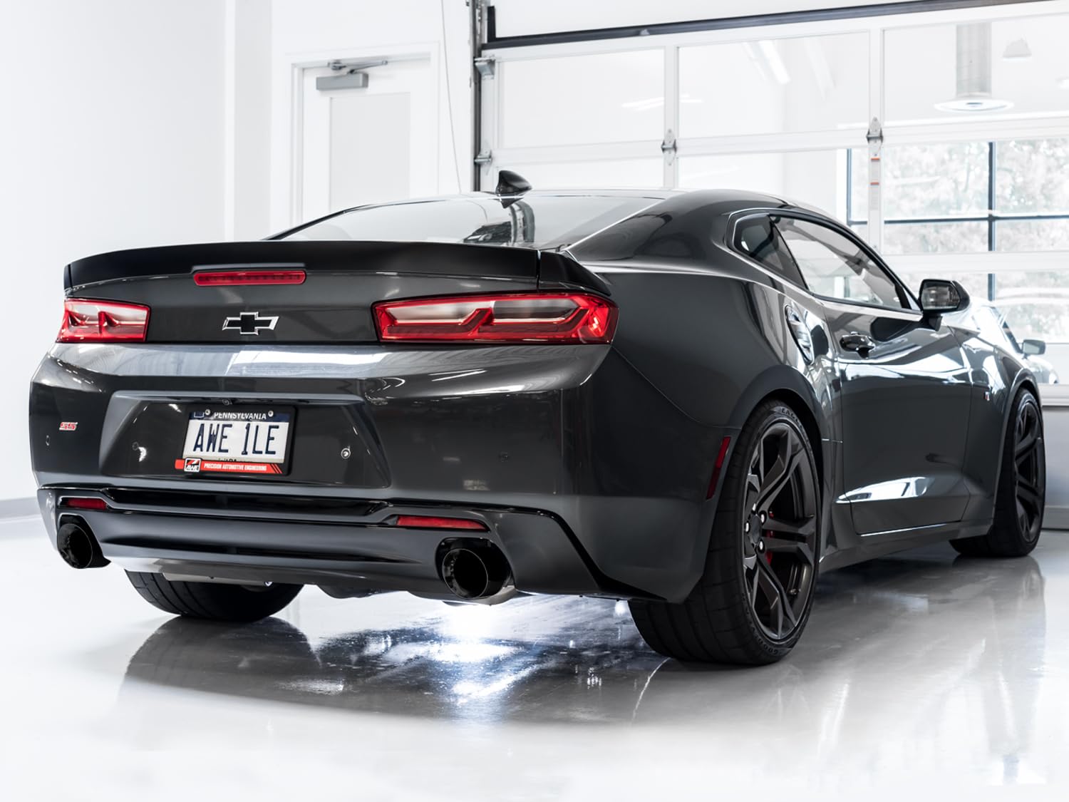AWE Tuning Axle-back Exhaust Touring Edition for 2016-2024 Chevrolet Camaro SS (Diamond Black Tips)
