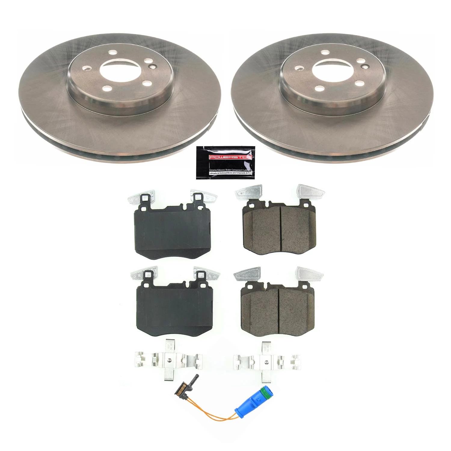 Power Stop KOE8322 Front Brake Kit-OE Brake Rotors & Ceramic Brake Pads For Mercedes-Benz GLC300 2019-2021 [Model Specific]