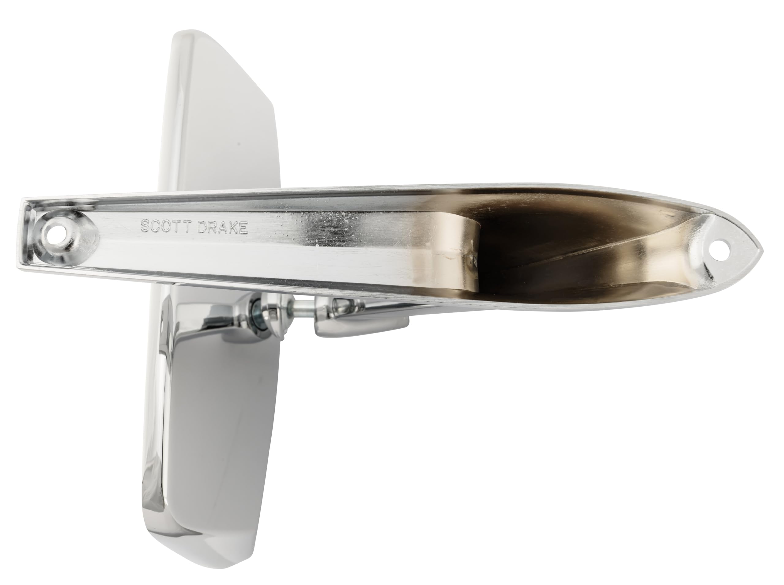 Scott Drake Convex Glass Outside Mirror in a Chrome Finish for Right Side, Compatible with 1967-1979 Ford Bronco, Model C7TZ-17696-C