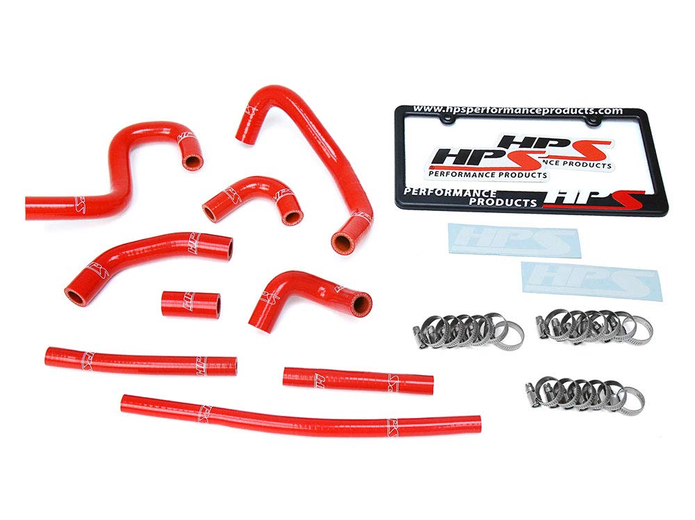 Red HPS Silicone Heater Hose Kit 57-1696-RED Coolant