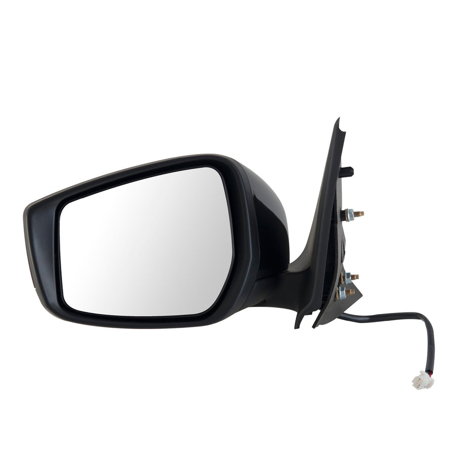 Mirror Driver Side for Nissan Versa Sedan, Textured Black w/PTM Cover, Foldaway, Power