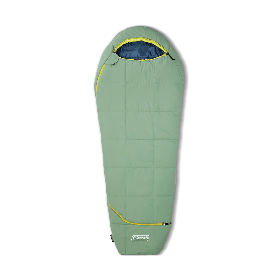 Coleman Big Bay Cold-Weather Sleeping Bag 0/20/40°F, Adult Mummy Sleeping Bag with Headrest, Foot Ventilation, & Storage Sack, Big & Tall Options