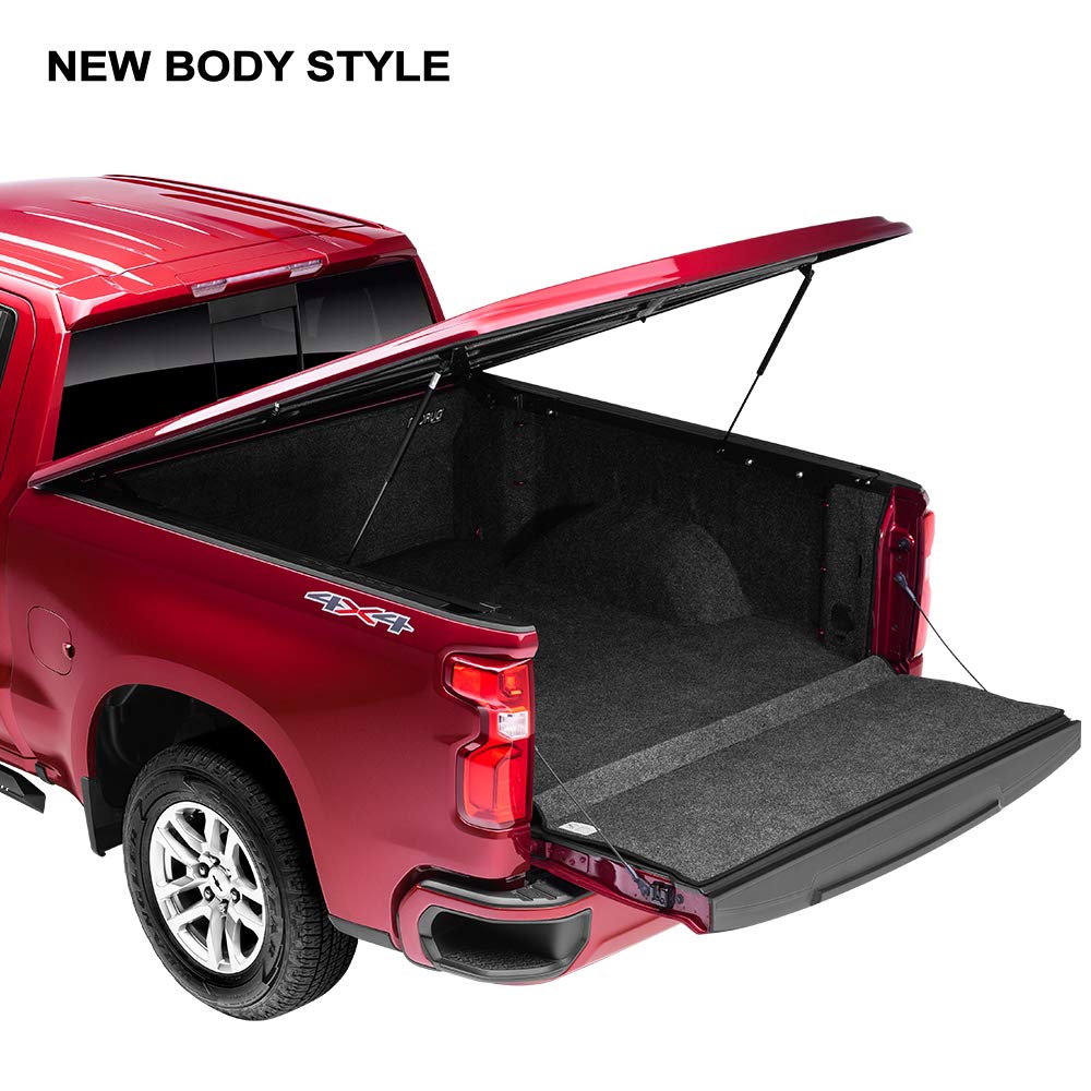 UnderCover One-Piece Lux Truck Bed Tonneau Cover | UC1176L-G9K | Fits 2019 - 2023 Chevy Silverado 1500 G9K(WA464C) - Satin Steel Metallic (does not fit Carbon Bed) 5' 10" Bed (69.9")