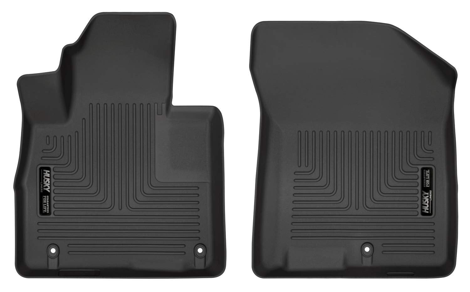 Weatherbeater Husky Liners Floor Mats | Fits 2019-2020 Hyundai Santa Fe | Front Row, 2-pc Black - 13871