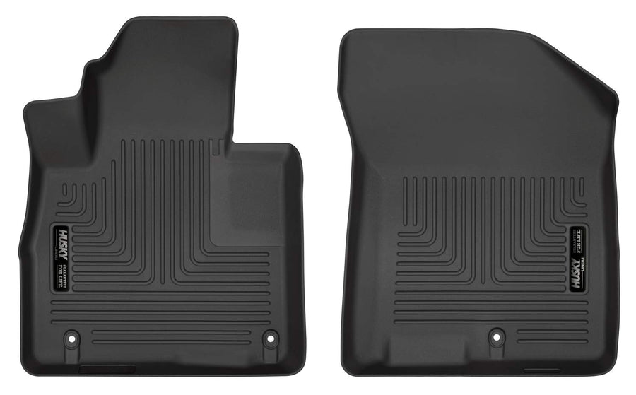 Weatherbeater Husky Liners Floor Mats | Fits 2019-2020 Hyundai Santa Fe | Front Row, 2-pc Black - 13871
