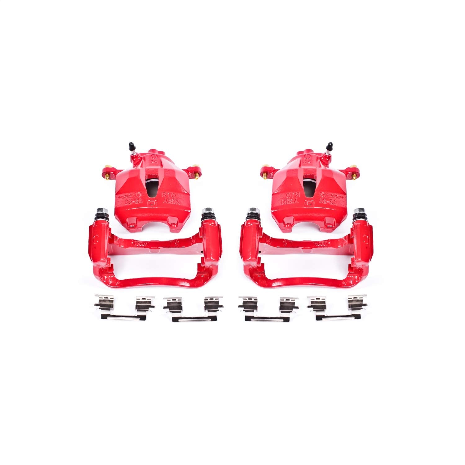 Caliper Set Power Stop For Toyota Avalon 2005-2007, Toyota Camry 2005-2006, Toyota Sienna 2004-2010, Toyota Solara 2004-2008 Front Pair of High-Temp Red Powder Coated Calipers S2714