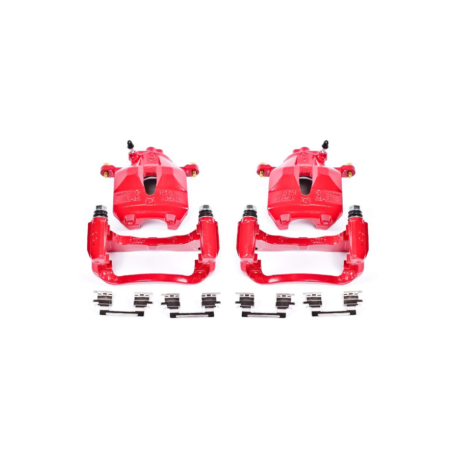 Caliper Set Power Stop For Toyota Avalon 2005-2007, Toyota Camry 2005-2006, Toyota Sienna 2004-2010, Toyota Solara 2004-2008 Front Pair of High-Temp Red Powder Coated Calipers S2714