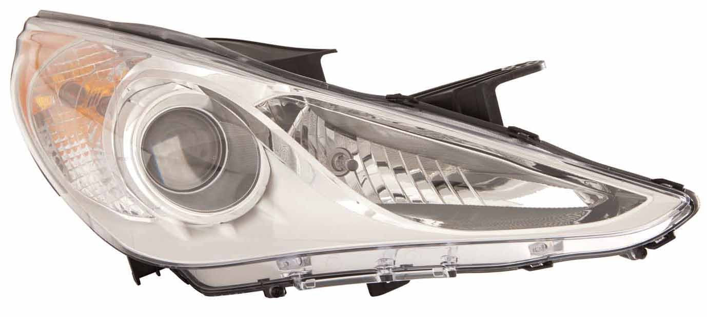 HYUNDAI SONATA 11-12 HEADLIGHT RIGHT GLS TYPE 1(WHITE BEZEL)