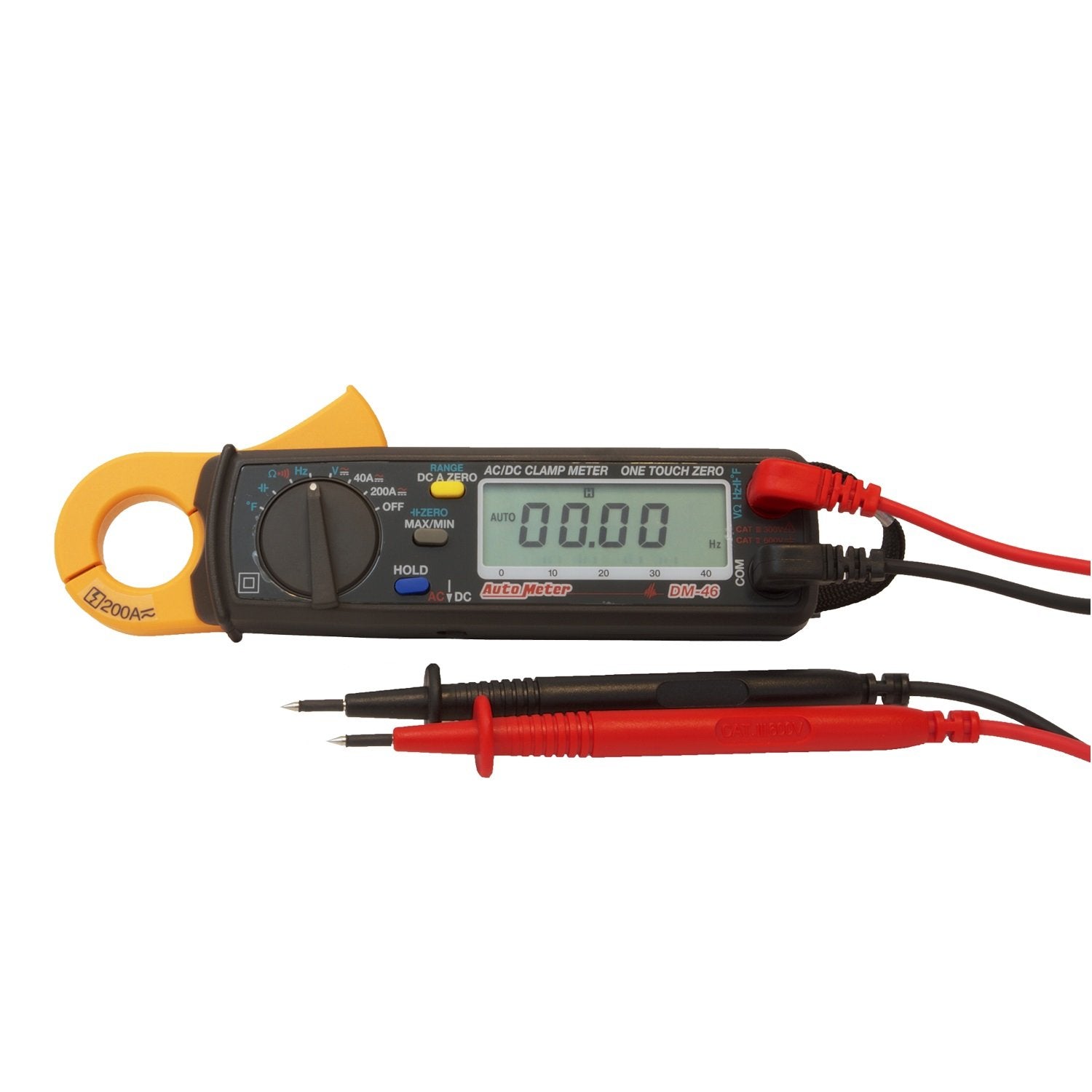 Auto Meter High Resistance DM-46 AC/DC Current Clamp Multimeter