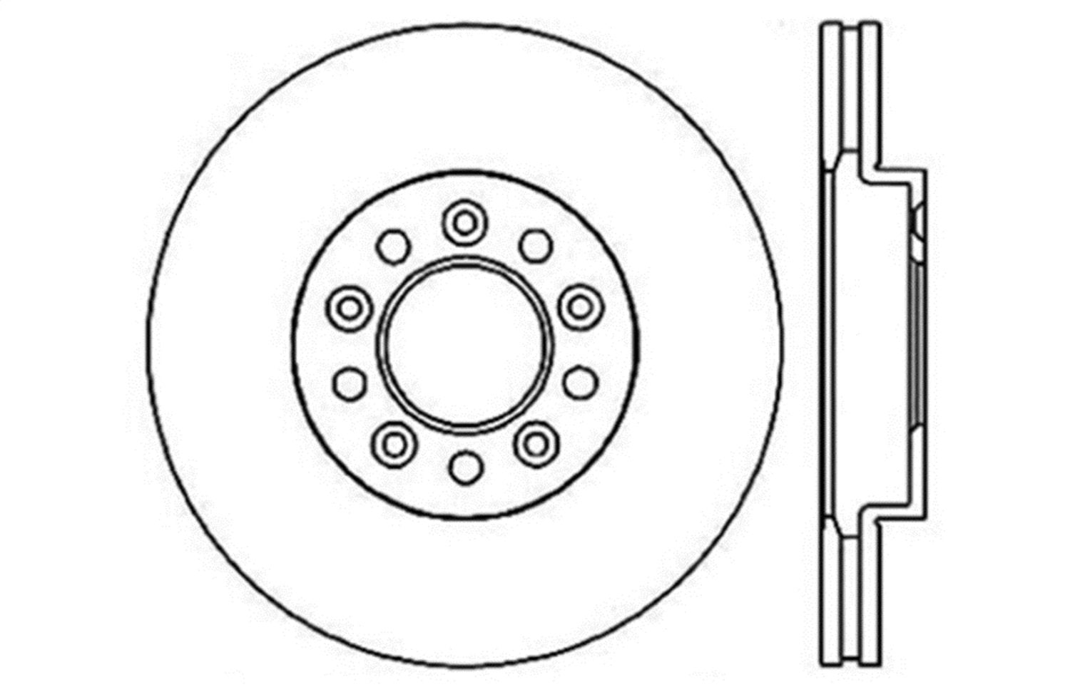 Sport Drilled/Slotted Brake Rotor StopTech 127.61057R (Front Right), 1 Pack