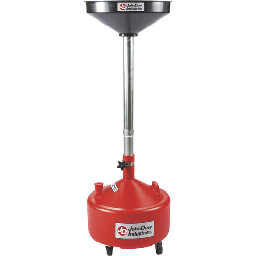 JDI-8DCP JohnDow Industries 8 Gallon Poly Portable Economy Oil Lift Drain for Changing Oil, Adjustable Height 48 in. to 67 in, with Wheels for Easy maneuverability Around The Shop.