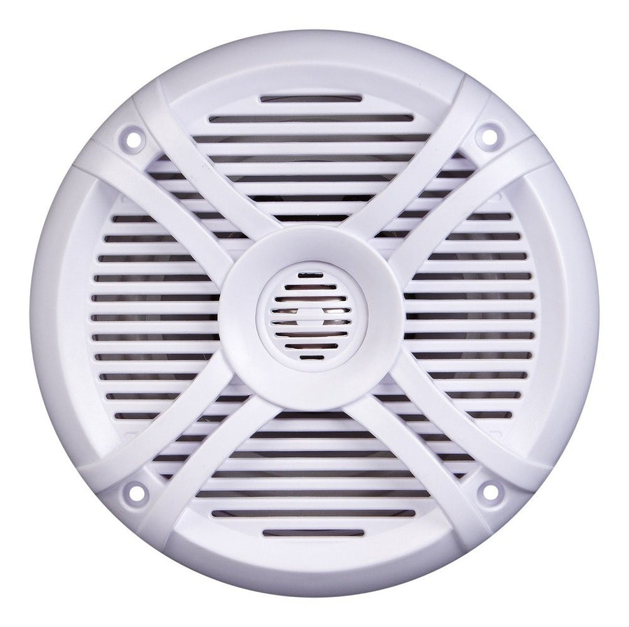 Marine Grade Power Acoustik 6.5" Coaxial Speaker, White/Titanium
