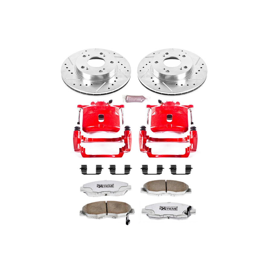 Power Stop Front KC2384A-26 Z26 Street Warrior Brake Kit For Honda Civic 2006-2011 [Model Specific]