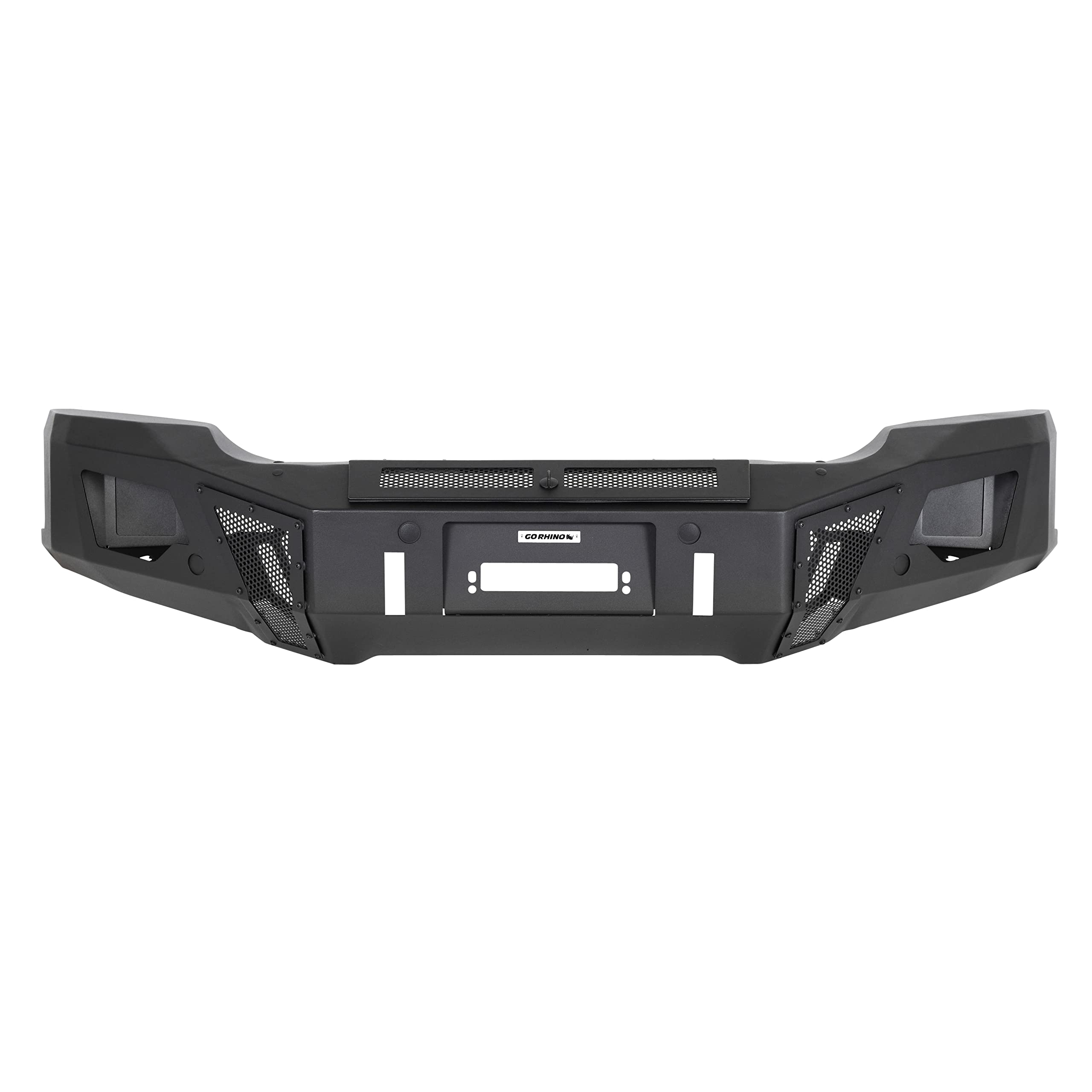 BR6 Go Rhino Front Bumper | Mild Steel, Textured Black | 24184T | Fits 2019-2021 Chevrolet Silverado 1500; 2022 Chevrolet Silverado 1500 LTD