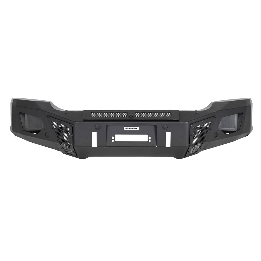 BR6 Go Rhino Front Bumper | Mild Steel, Textured Black | 24184T | Fits 2019-2021 Chevrolet Silverado 1500; 2022 Chevrolet Silverado 1500 LTD